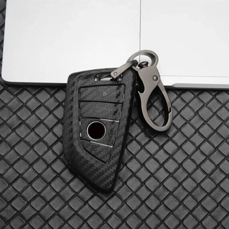 For BMW X1 X3 X4 X5 X6 1 5 7 Series F15 F16 F48 Carbon Fiber Key Fob Cover Case
