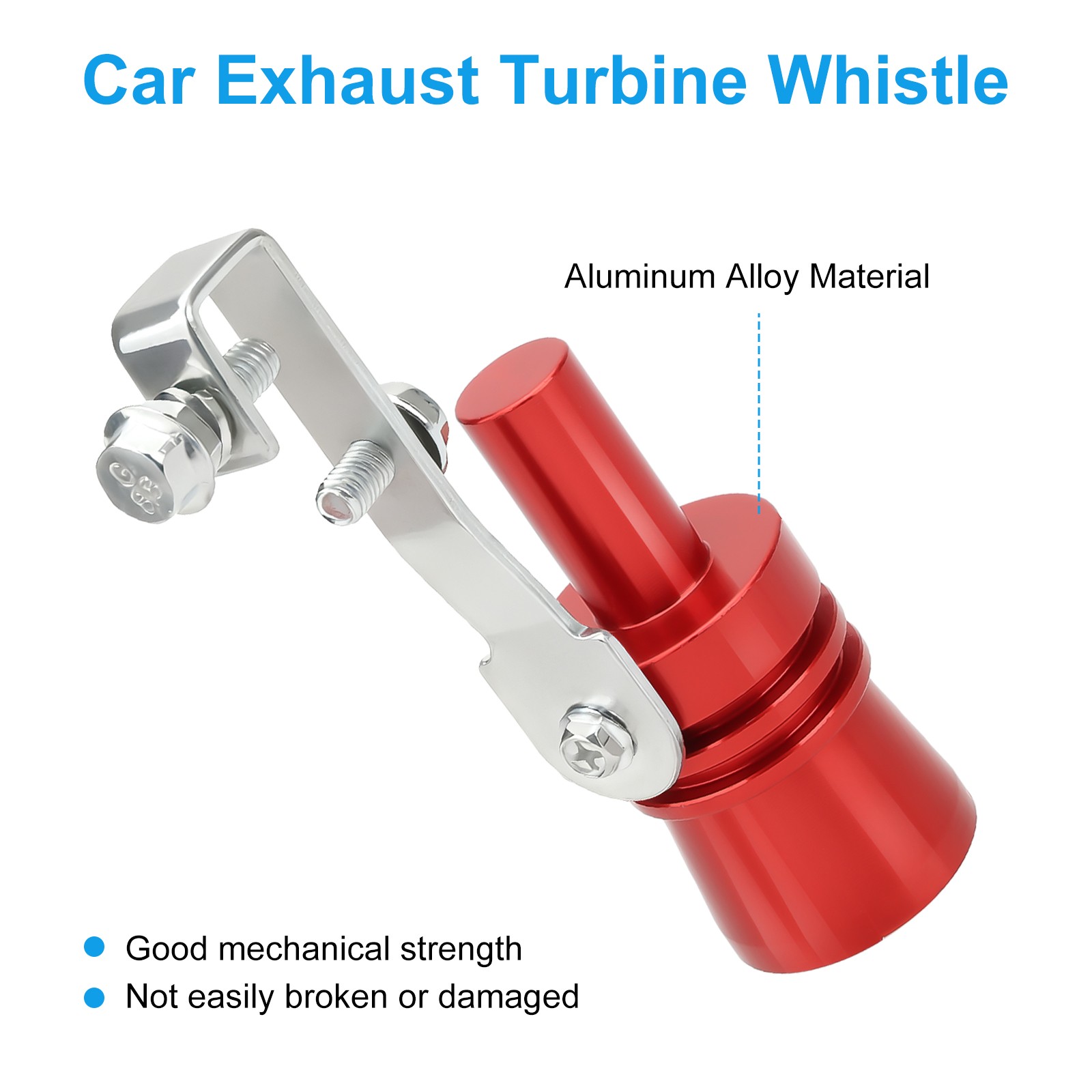 4 ×Turbine Whistle Exhaust Pipe Universal Turbo Sound Muffler for Car Accessory