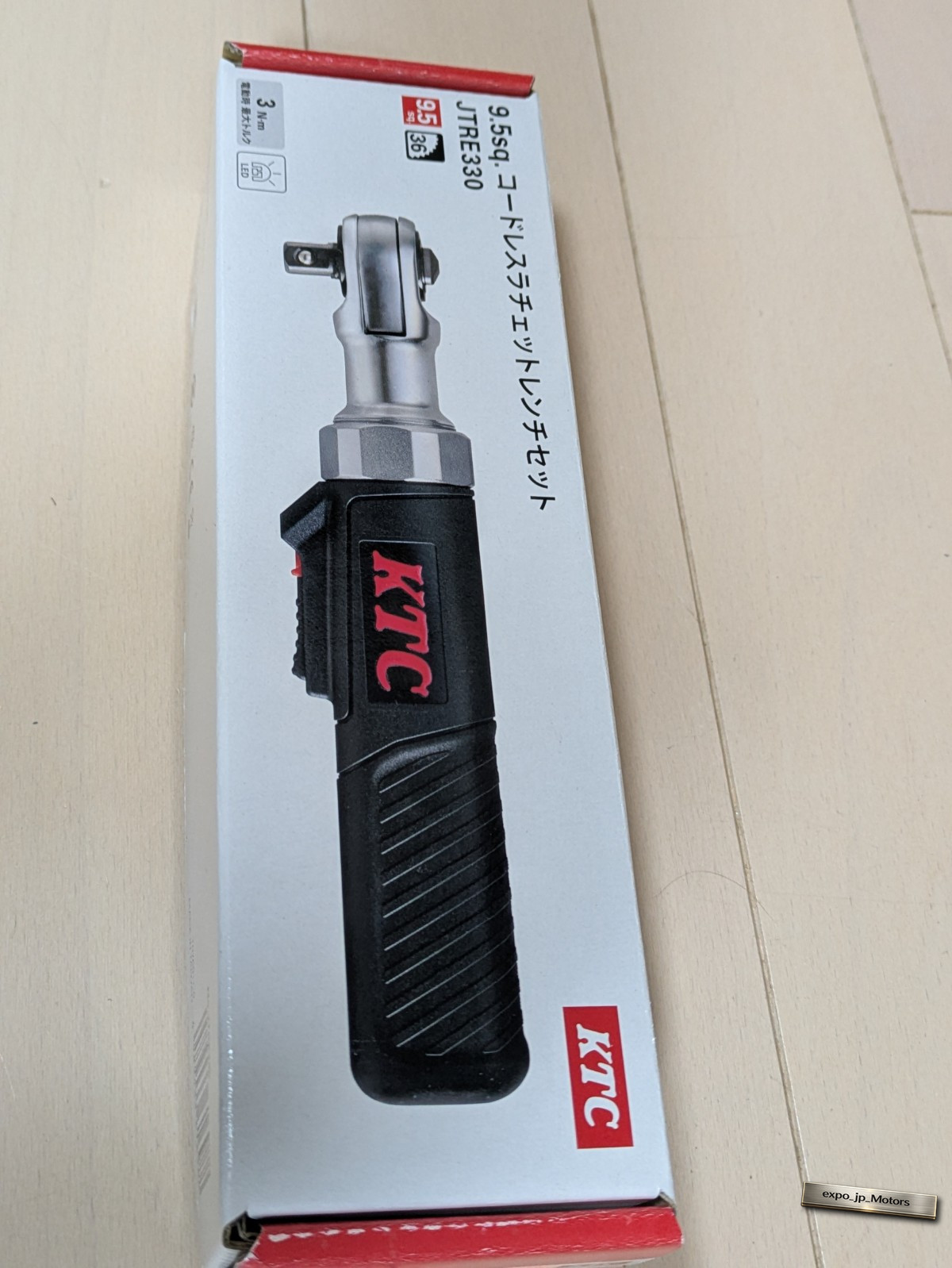 KTC JTRE330 Cordless Ratchet Wrench Set 9.5sq Kyoto Machine Tools 220mm