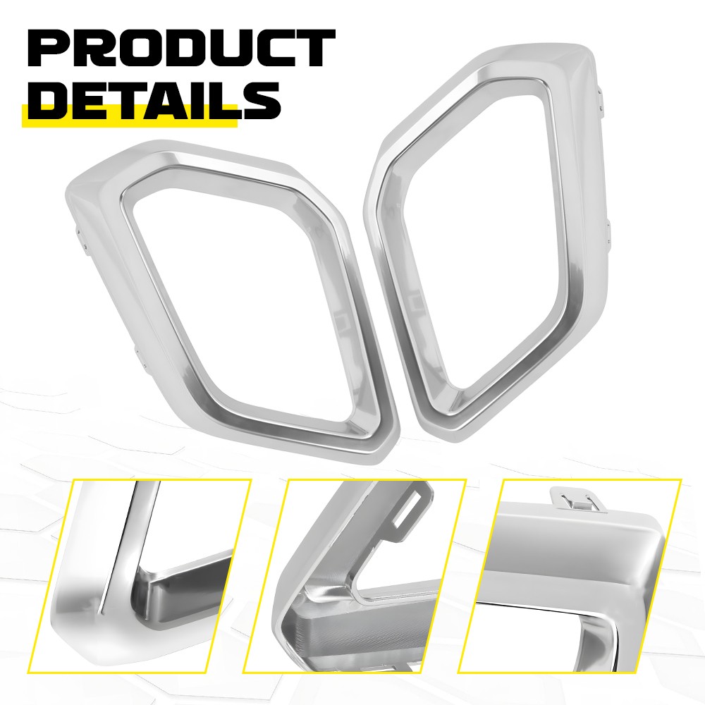 1-10xChrome Pair Front Grille Bezel For Honda CR-V 23 24 25 Front Bumper Covers