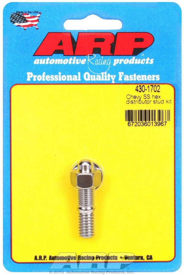 ARP Distributor Stud – Hex Nuts – Stainless – Polished – GM V6 / V8 – Each