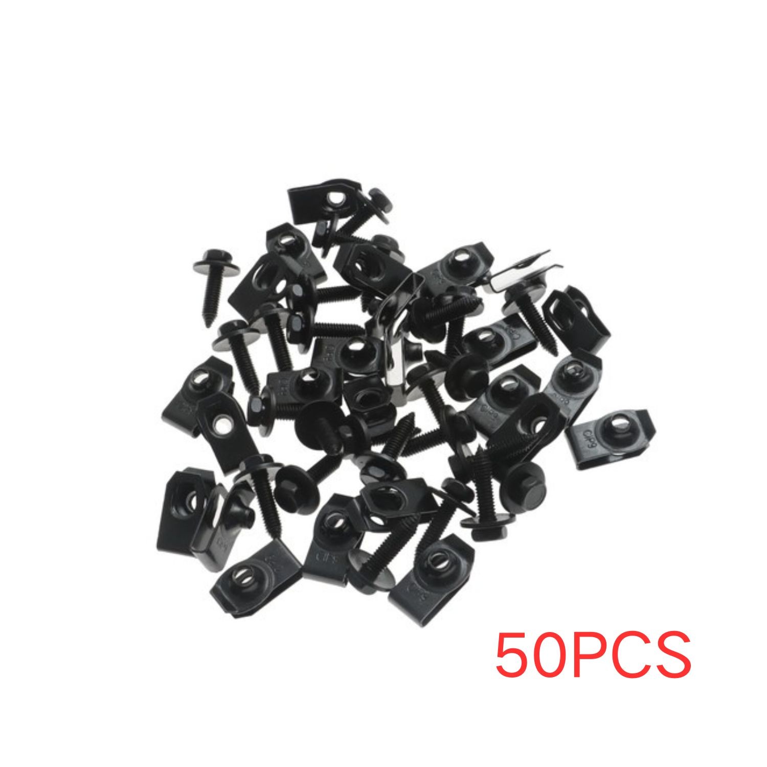 New 50pcs M6-1.0 U Clips Automotive Kit with Speed Nuts and Screw Clips US