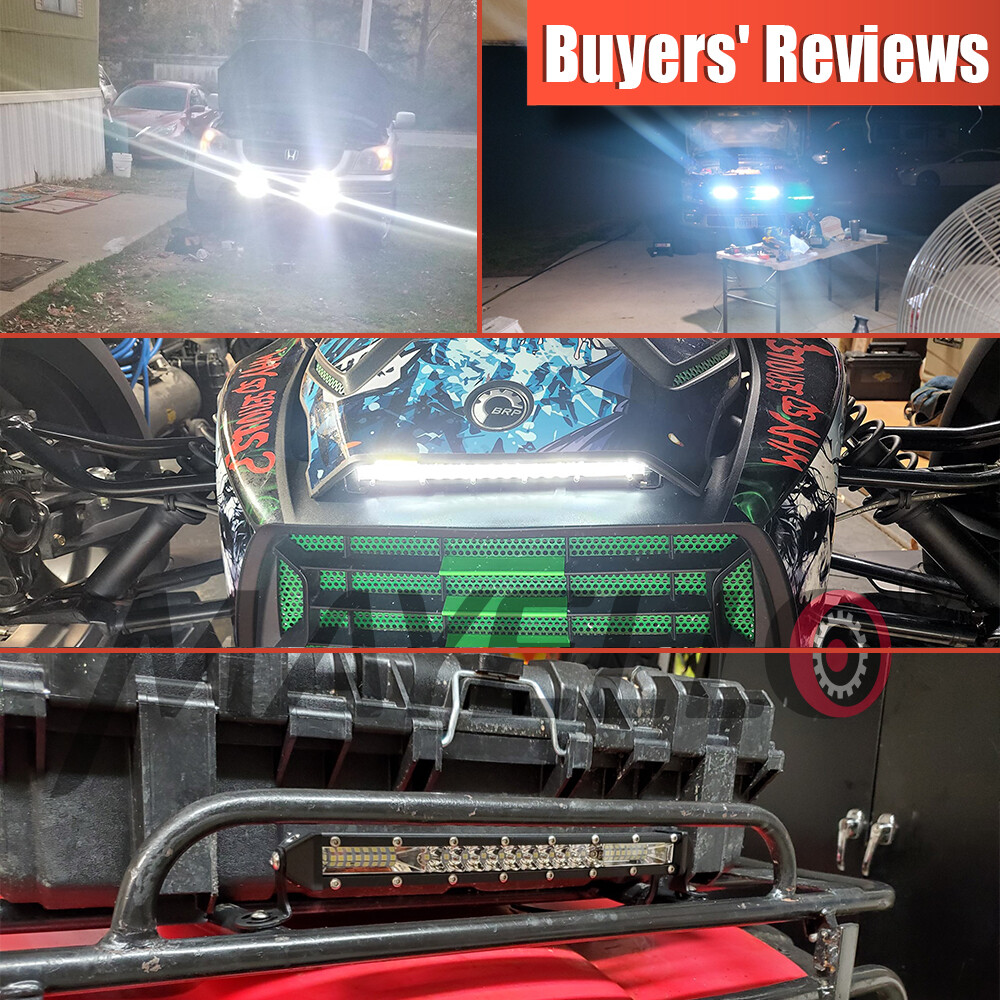 12″ inch 450W LED Work Light Bar Combo Spot Flood Driving Off Road SUV Boat ATV