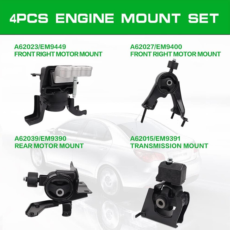 4pc Engine Motor Trans Mount Set For 2009-2018 Toyota Corolla 1.8L A62015 A62023