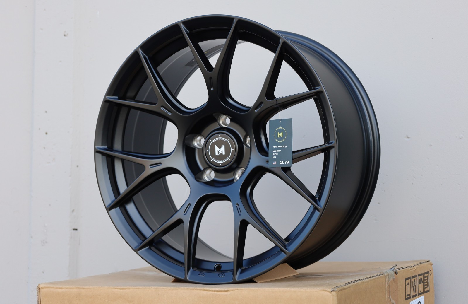 18″ CONCAVE MFLOW MFR1 18X9.5 5×120 BLACK WHEELS RIMS BMW 3 SERIES X3 SET OF 4