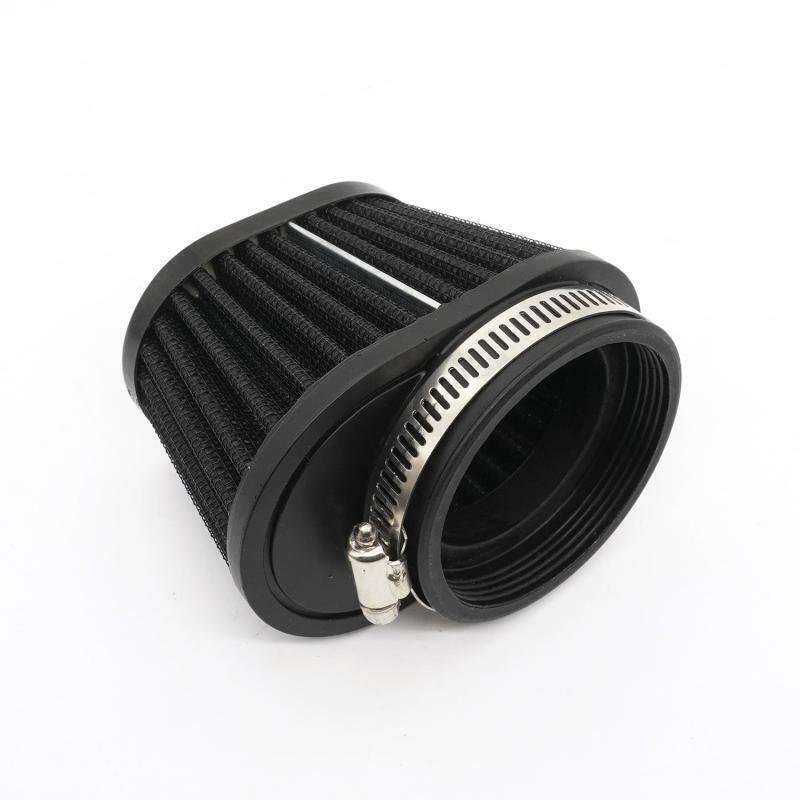 Washable Motorcycle 2 inch 51mm Air Intake High Flow Cone Air Filter Kit Black