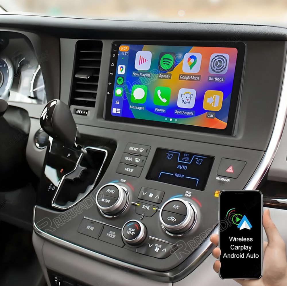 For 2015-2018 Toyota Sienna Android 15 Carplay Car Stereo Radio GPS Navi WIFI BT