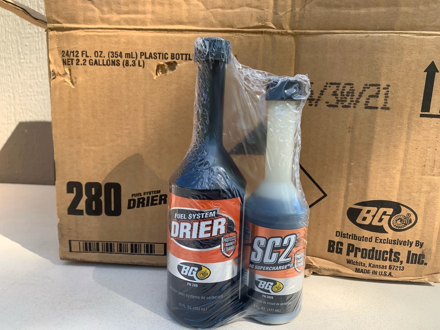 B&G 280 Fuel System Drier 12 Oz 2 Bottle Kit Gas Treatment Water Remover New