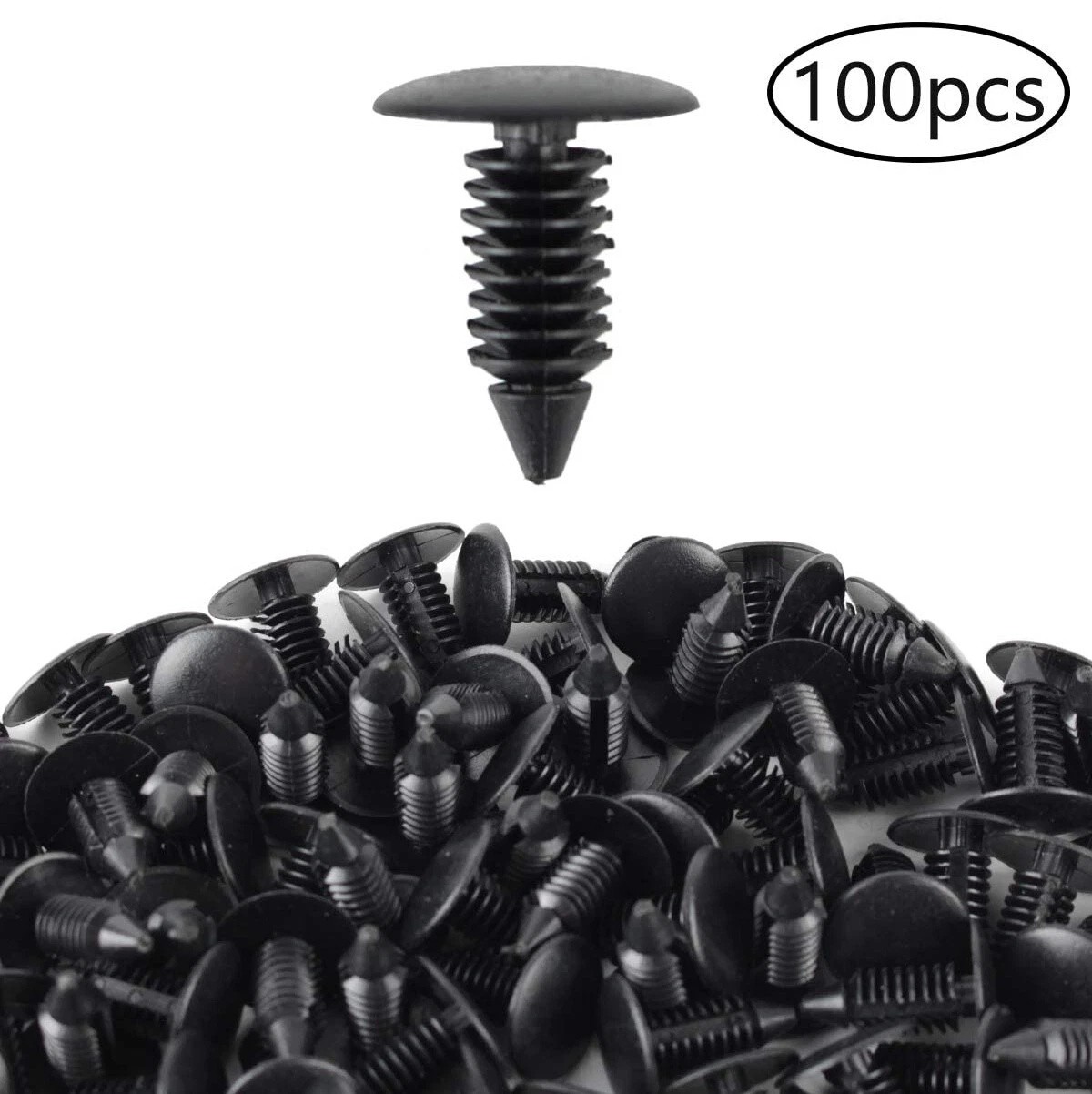 100PCS 8mm Auto Car Bumper Plastic Clips Body Retainer Hood Fender Fastener New