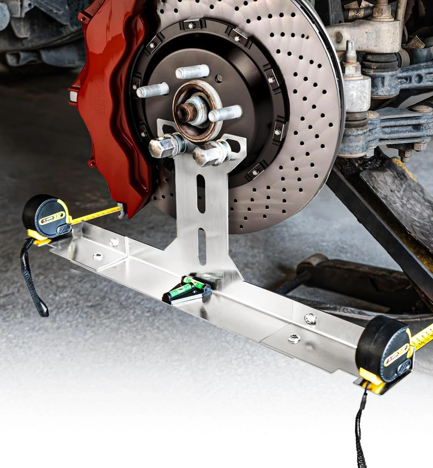 Heavy Duty Wheel Alignment Tool Kit with Tape Measures, Upgraded Stainless Steel