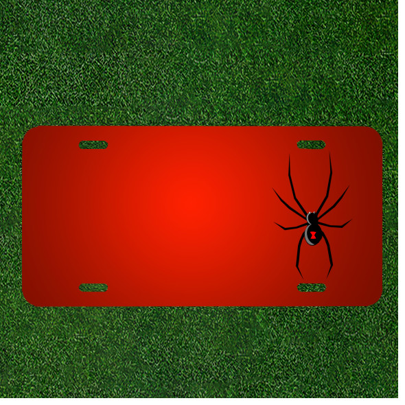 Custom Personalized License Plate With Add Names To Black Widow Spider Insect