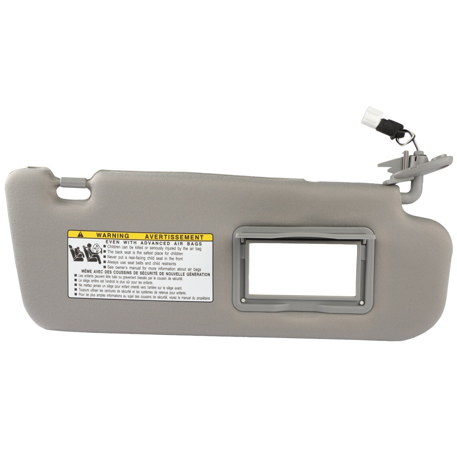 85202-0A750-QSQQH For Hyundai Sonata 2.4L 3.3L Sun Visor Gray RH W/Lighted 06-08