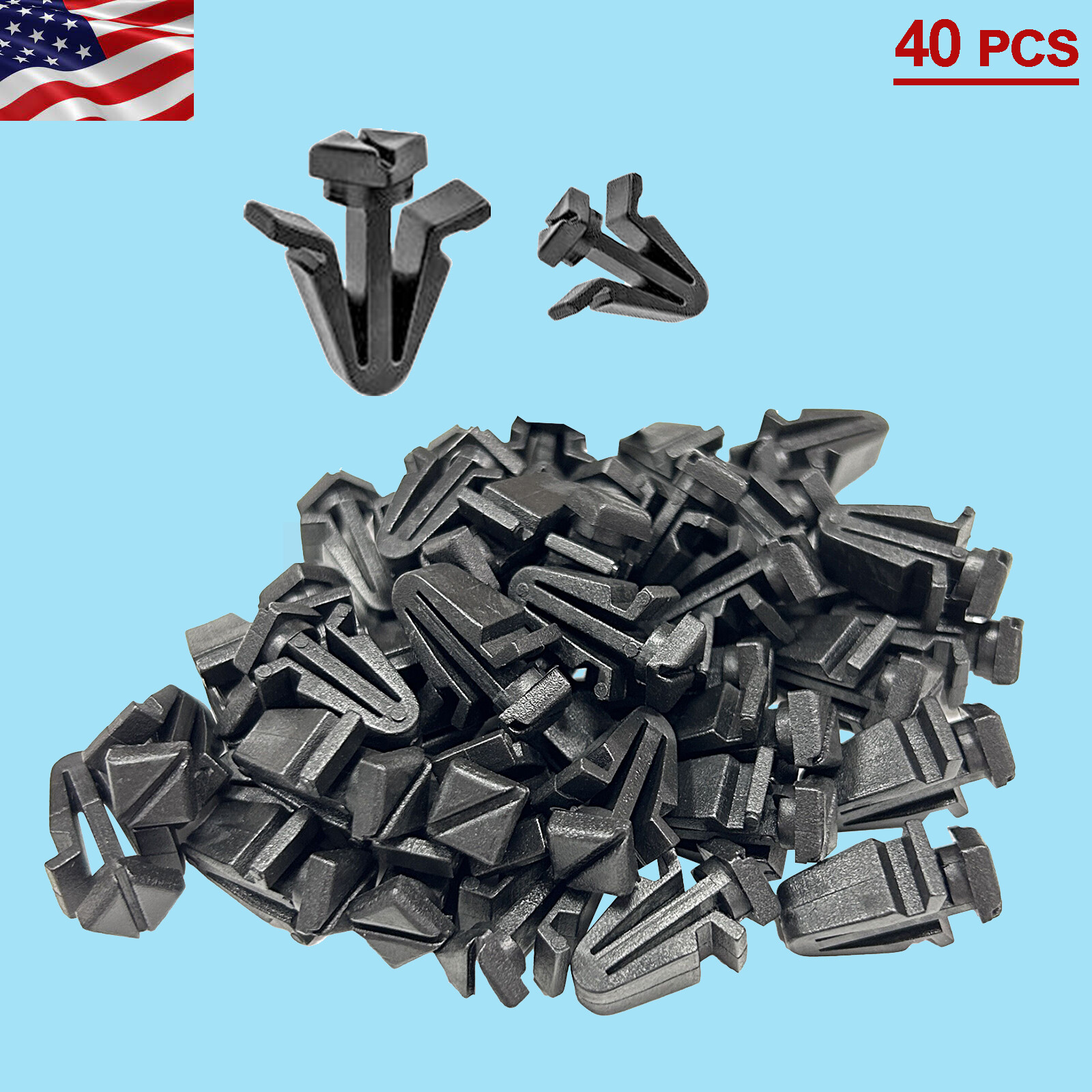New 40 Pieces Grille Clip Fit for 1998-2001 Nissan Frontier QX4 01553-03831 US