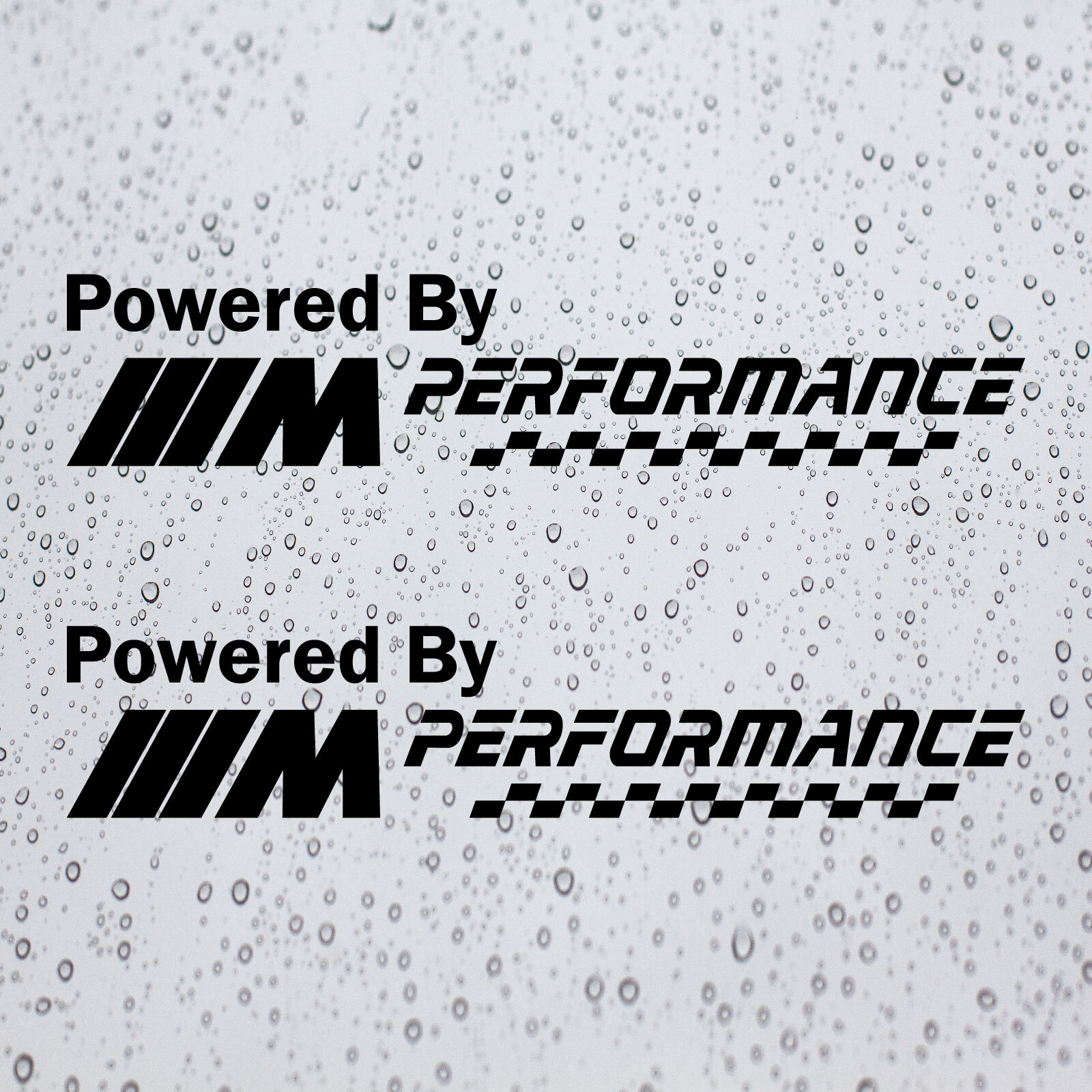 Pair Powered By Performance Decal Sticker For BMW Car Sports Racing