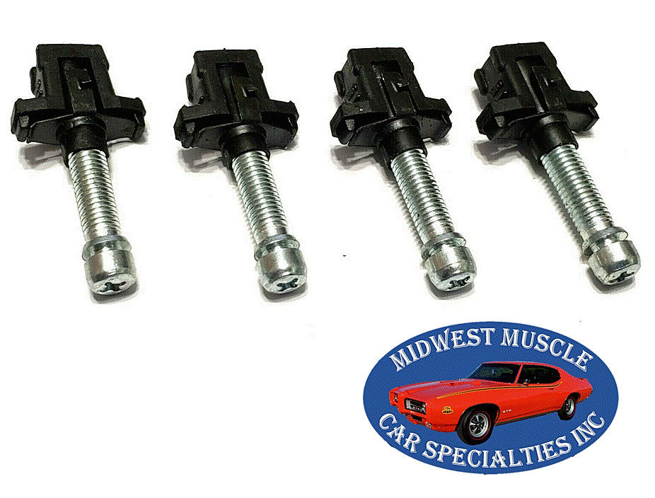 69-75 GTO Lemans Trans Am Headlight Head Light Lamp Adjuster Screw Nuts 4pcs QN