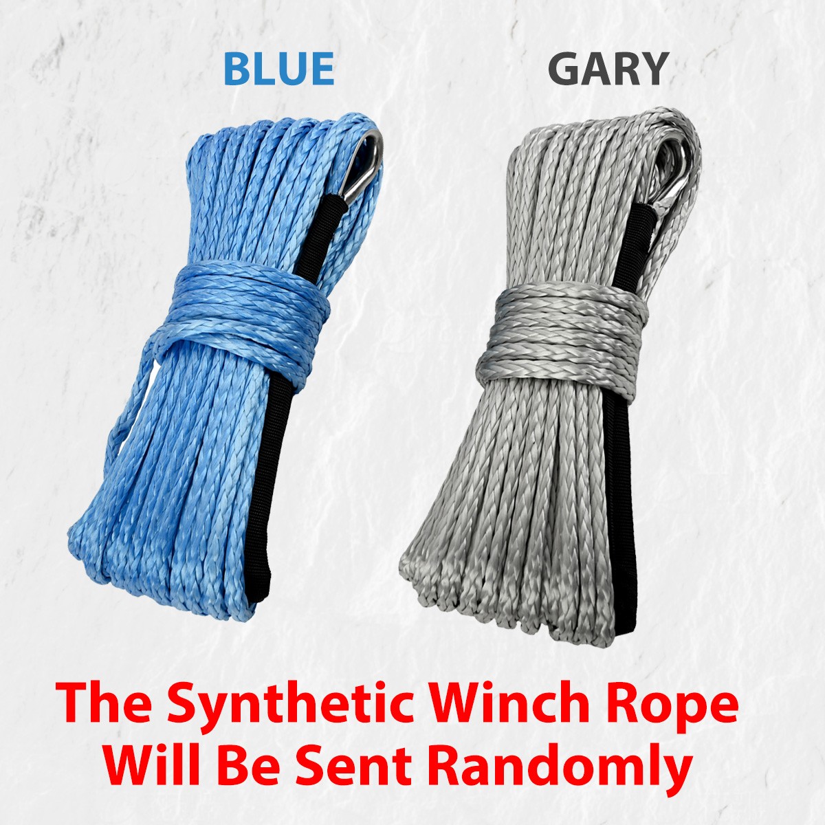 1/4″x50′ 10000LBS Synthetic Winch Rope Line Recovery Cable 4WD ATV UTV Sheath DP