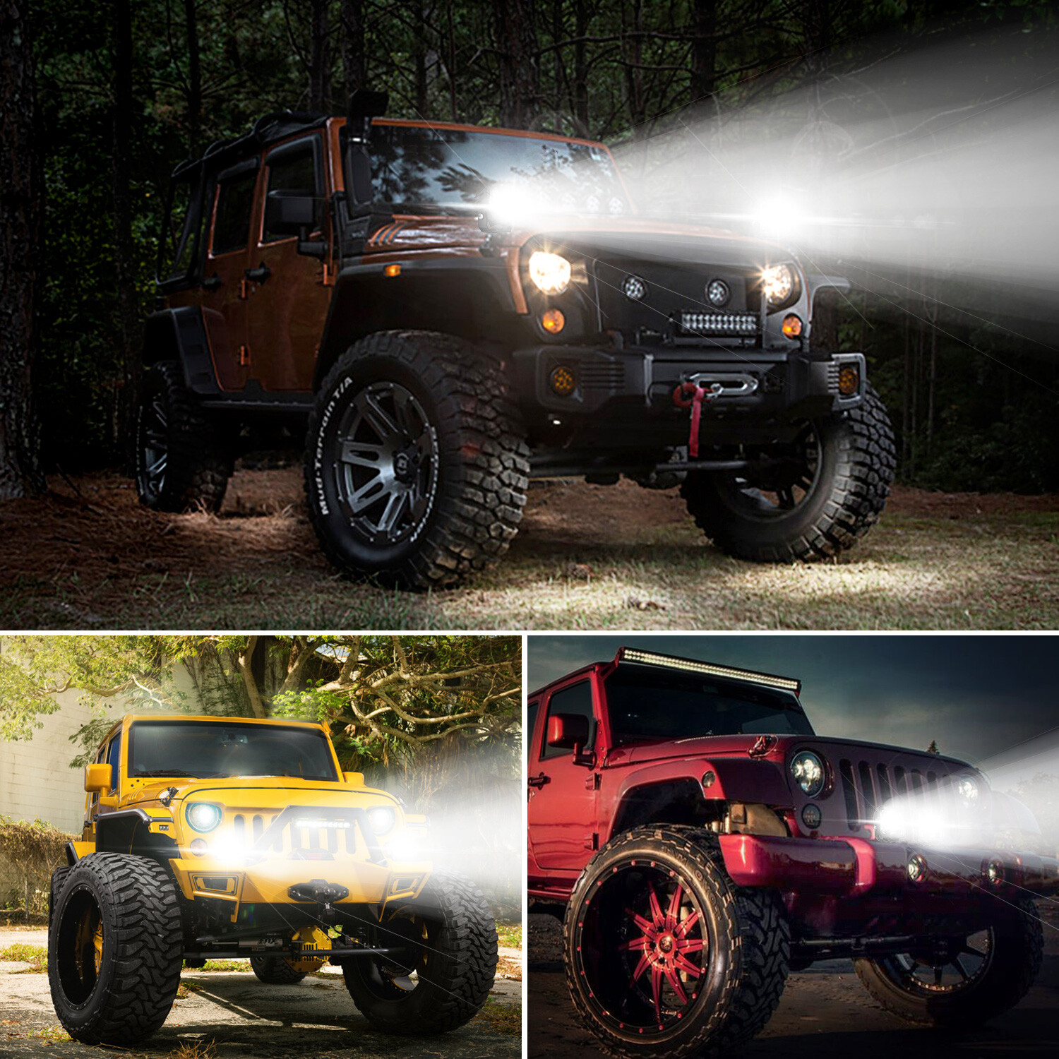 NOVSIGHT 3″ Car LED Work Offroad Lights Pod Driving Lamp For Jeep Truck SUV ATV
