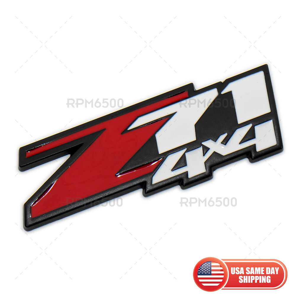 Chevy GMC Z71 4×4 Fender Trunk Tailgate Logo Emblem Badge Sticker Sport Black