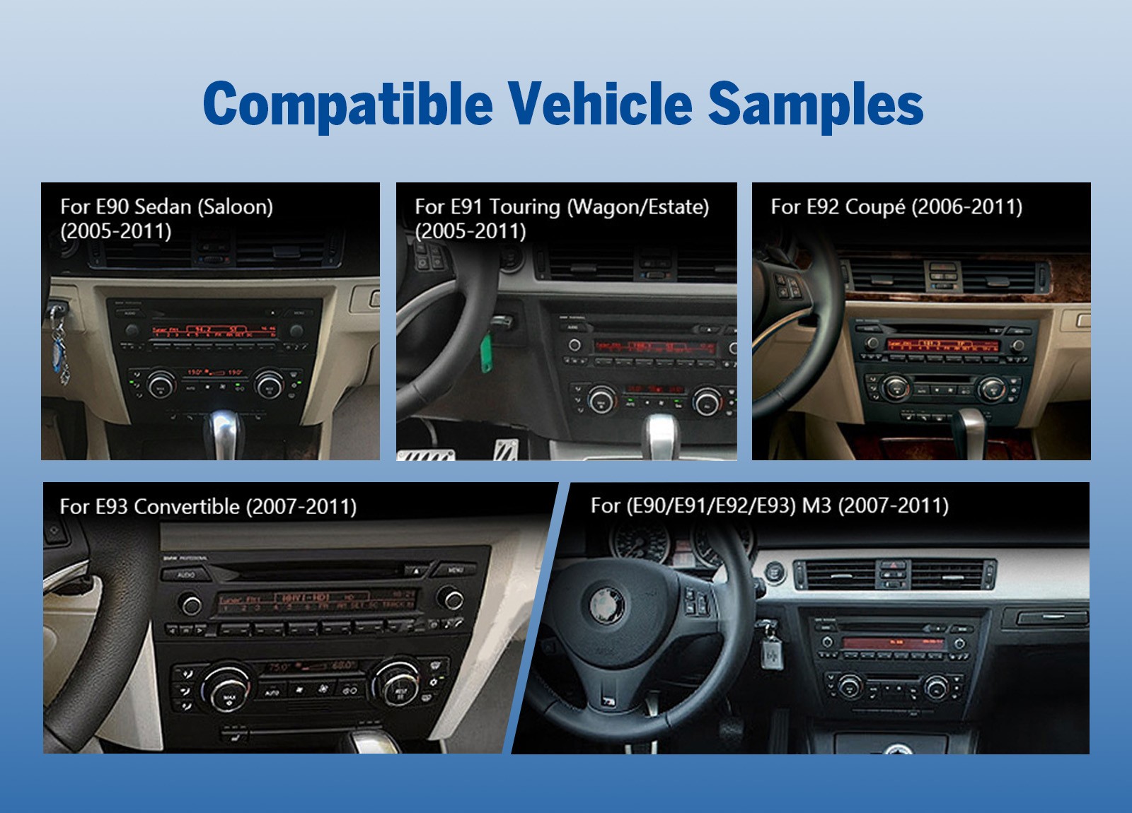 For BMW E90/E91/E92 325 328 Android 10 Stereo 8-Core 9″ Car Radio GPS USB Stereo