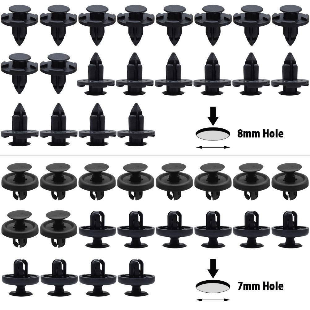 For Auto Plastic Clips Fastener Screw Rivets Set Trunk Car Bumper Fender 100 x
