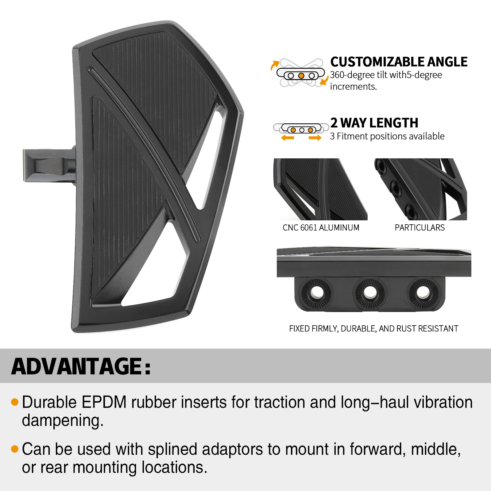 Passenger Foot Peg Floorboards For Harley Softail Low Rider Fat Bob 2018-2023 UP