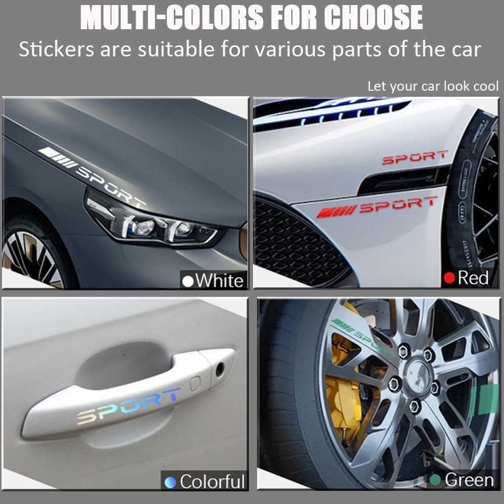 Reflective Vinyl Car Decals, Waterproof Sunproof, High Visibility Safe Color: Re