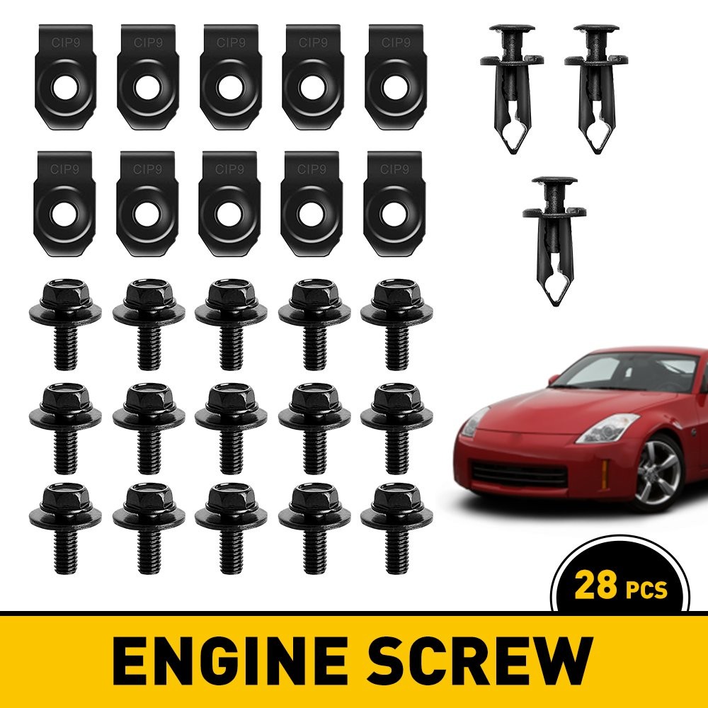 OXILAM Shield Splash Engine Kit Body Screw Bolts Fender Nut Bumper Clip Rivet US
