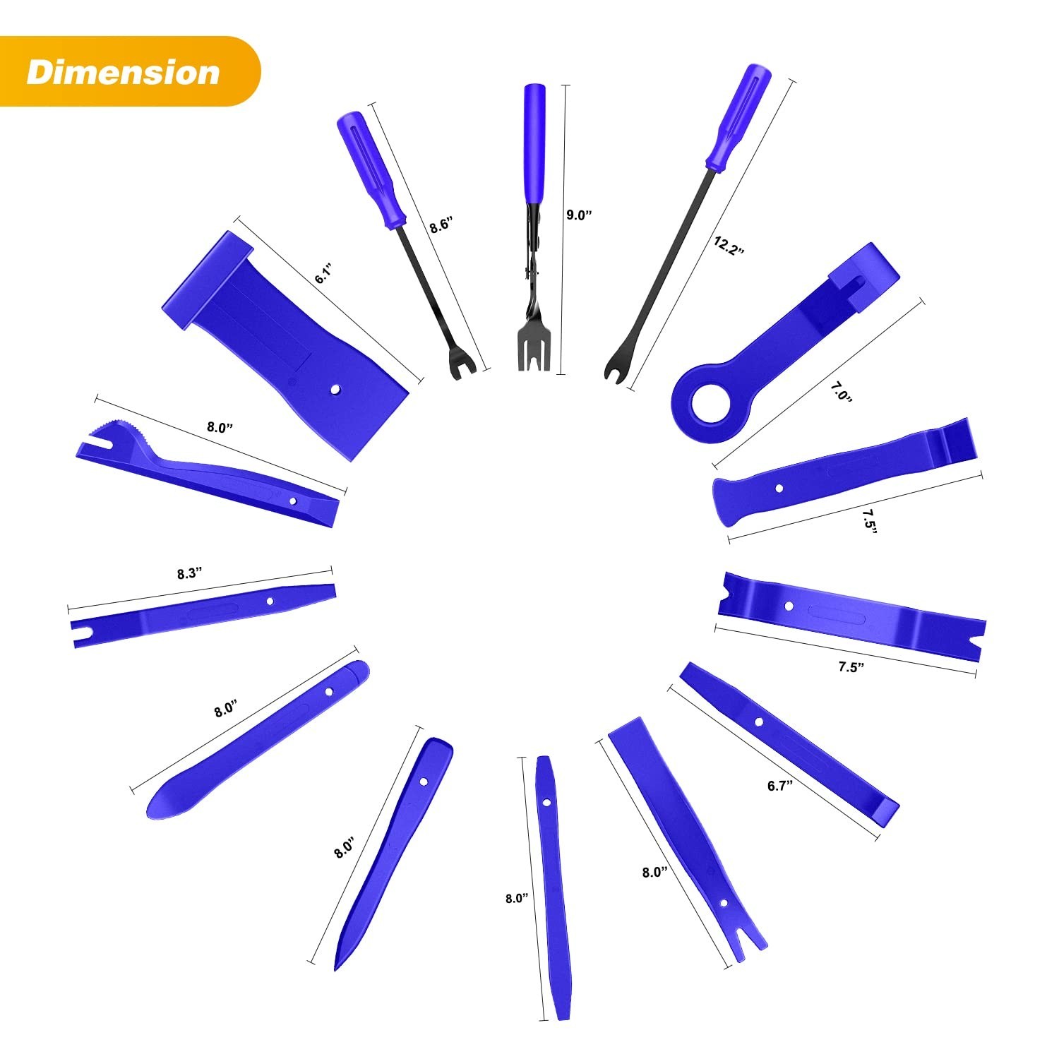 Comprehensive Auto Clip Set with 102 Nylon Push Retainer Clips and Tools