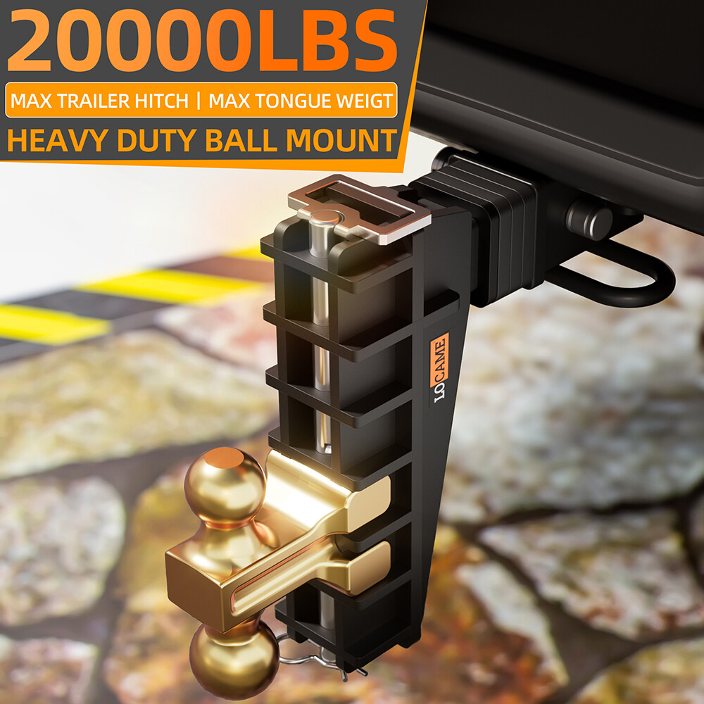 Trailer Hitch 2″ Receiver 8″ Drop Adjustable Truck Tow Hitch 25000lb Solid Shank