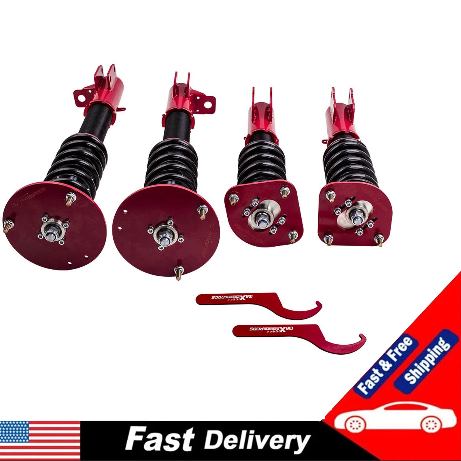 4PCS Coilover Suspension Shocks Set for Dodge Neon SRT-4 4-Door 2003 2004 2005