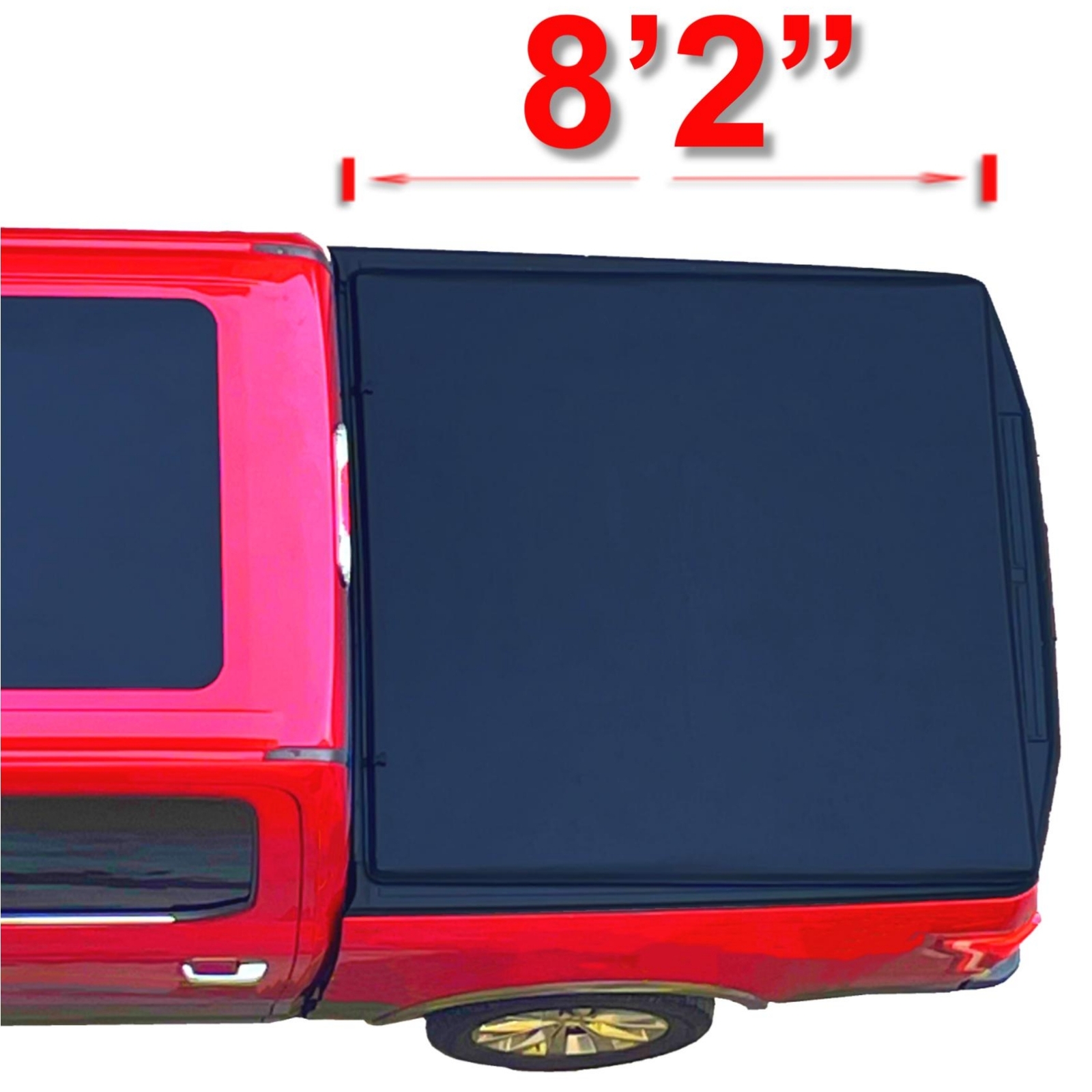 8’2″ Roll Up Tonneau Cover for 19-24 Silverado Sierra 1500 2500 3500HD Bed Cover