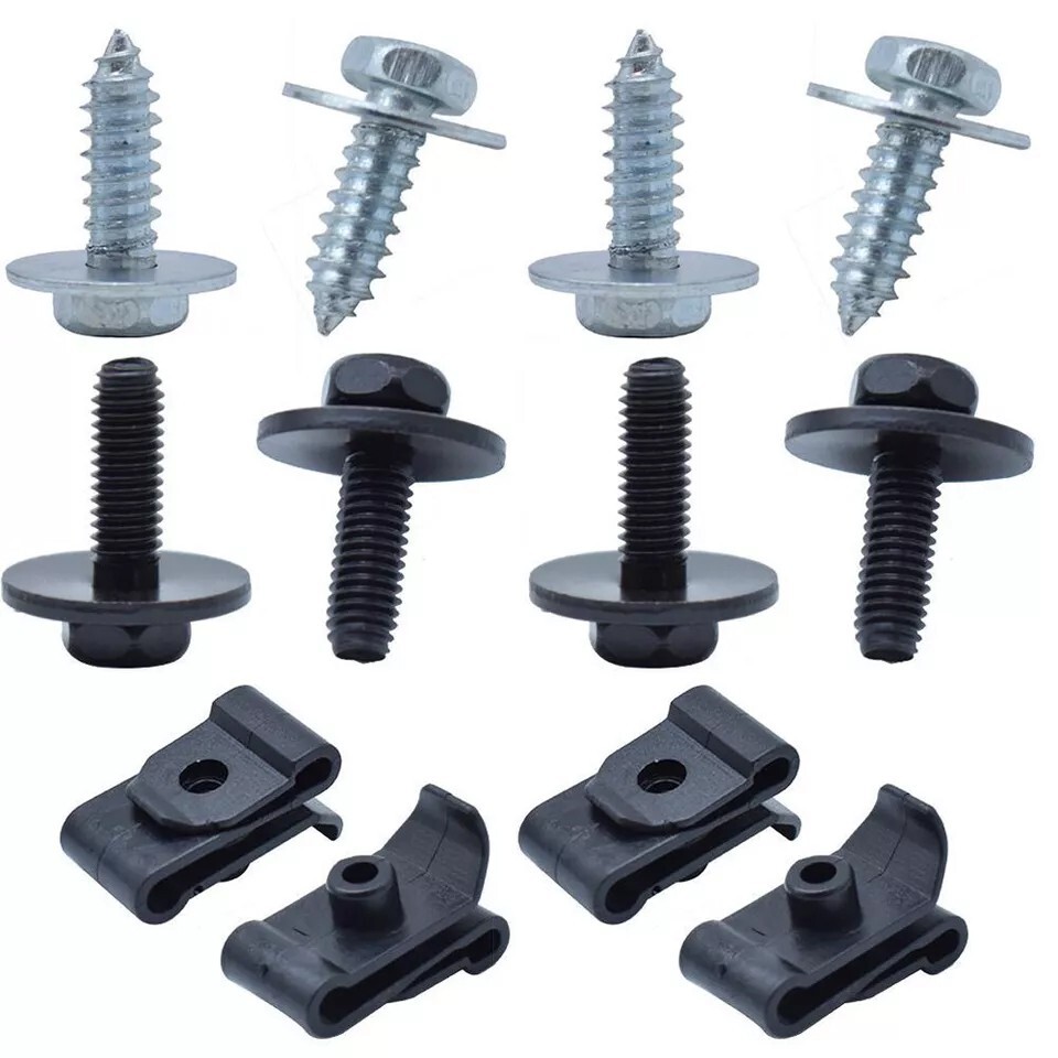 50pcs Kit Engine Splash Shield Fender Bumper Screw Clips Rivet Fastener For TYT