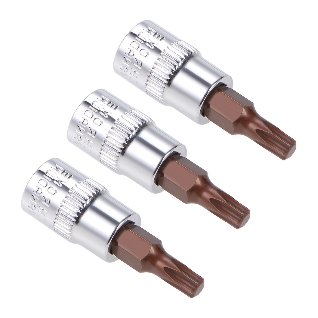 3pcs 1/4-Inch Drive Bit Socket Torx T15 S2 Steel 38mm Length