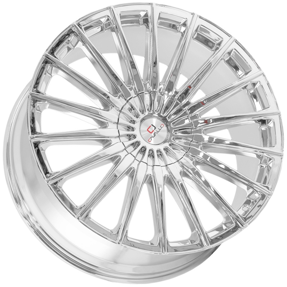 (Set of 4) Cavallo CLV-34 18×8 5×112/5×4.5″ +35mm Nano Chrome Wheels Rims