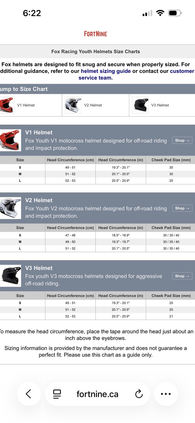 Fox Youth Medium Helmet V1 Venz Pre Owned