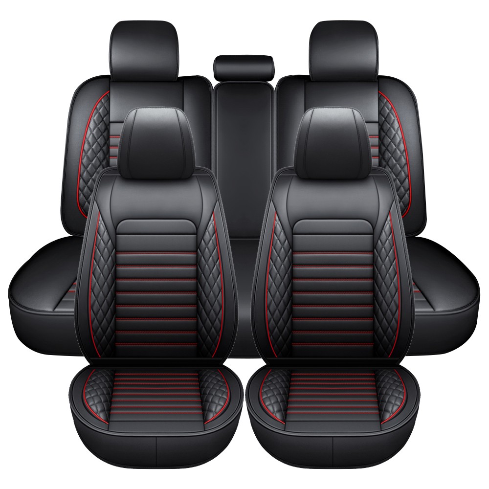PU Leather Seat Covers 5-Seat Full Set Front Rear for Nissan Altima Sentra Rogue