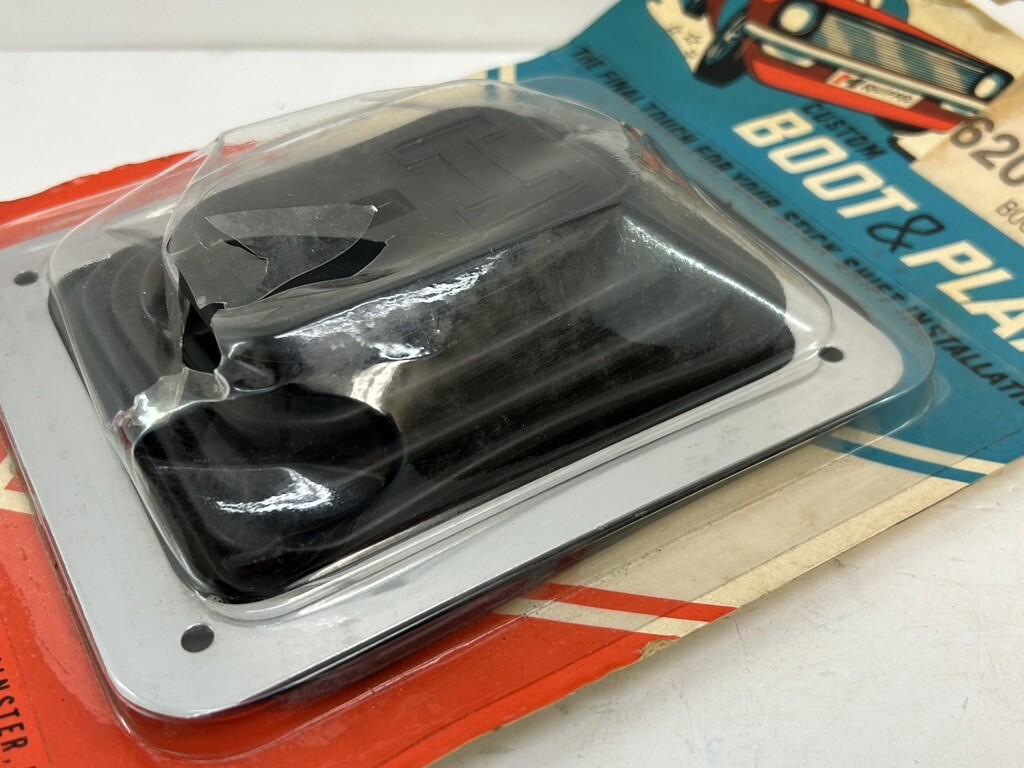 NOS Hurst Shifter Boot & Plate for Square Shifters No. 1144580 (NAPA #620-4155)