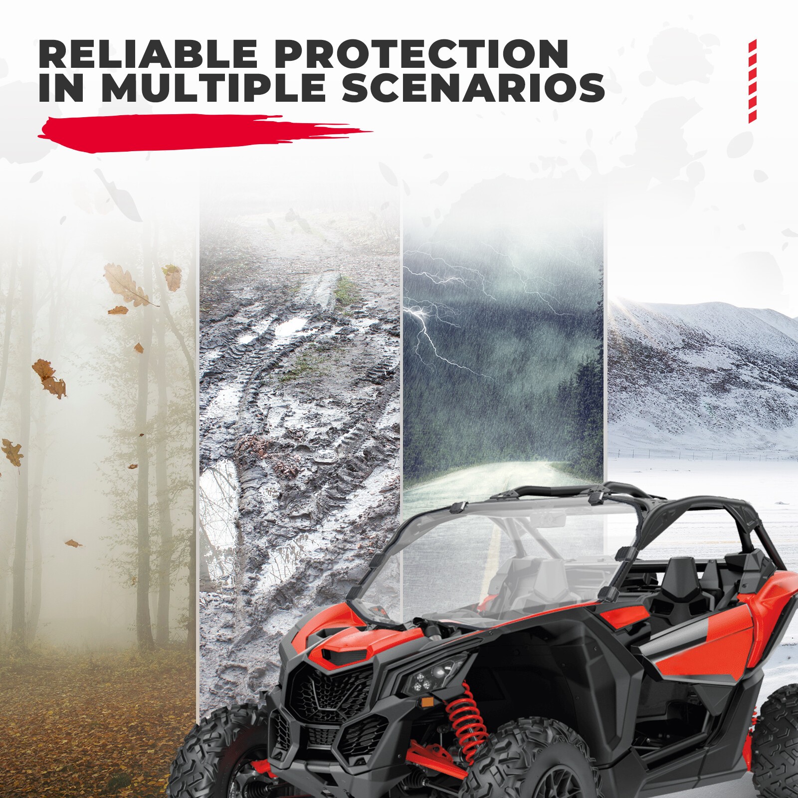Front Full Windshield PC UV Protect For 2017-2025 Can Am Maverick X3, X3 Max
