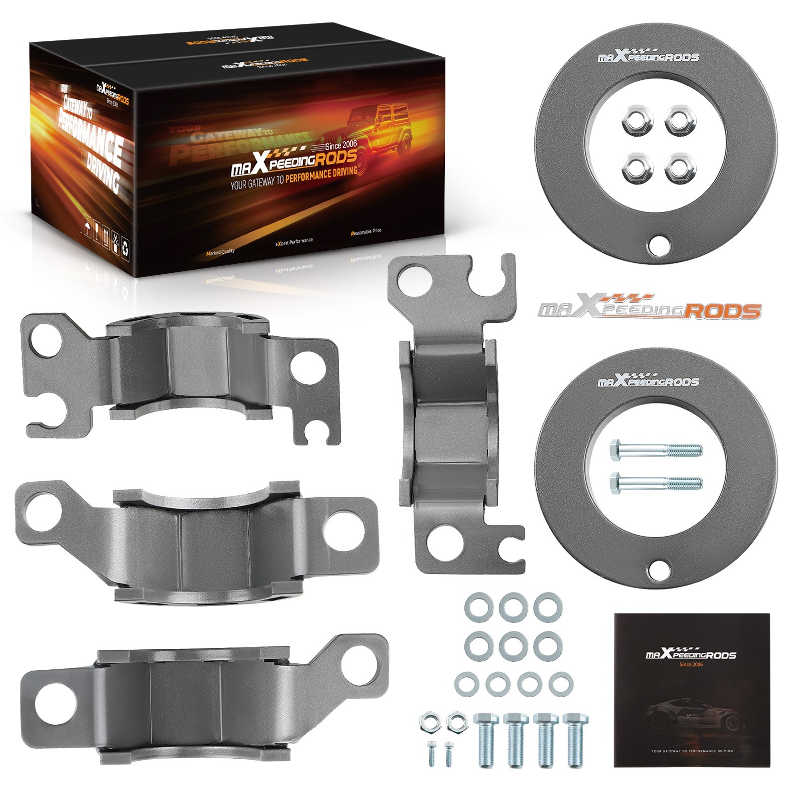 Front 2″ Rear 2″ Suspension Lift Kit For Jeep Cherokee KL 2014-2023 Coil Spacer