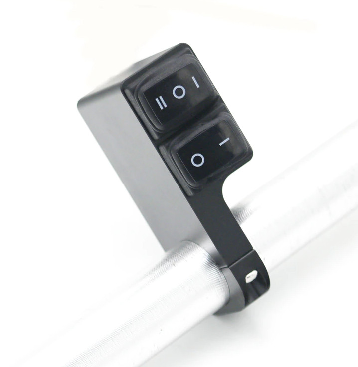 7/8″ 10A 22mm Dual Motorcycle Waterproof On/Off CNC Aluminum Alloy Switch