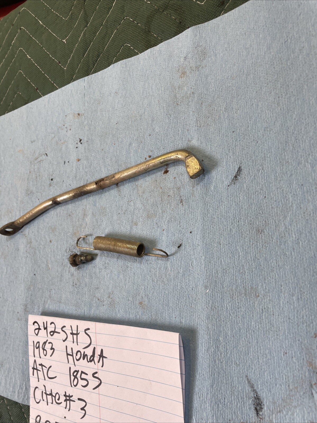 1983 Honda ATC 185 S seat latch release lever 242