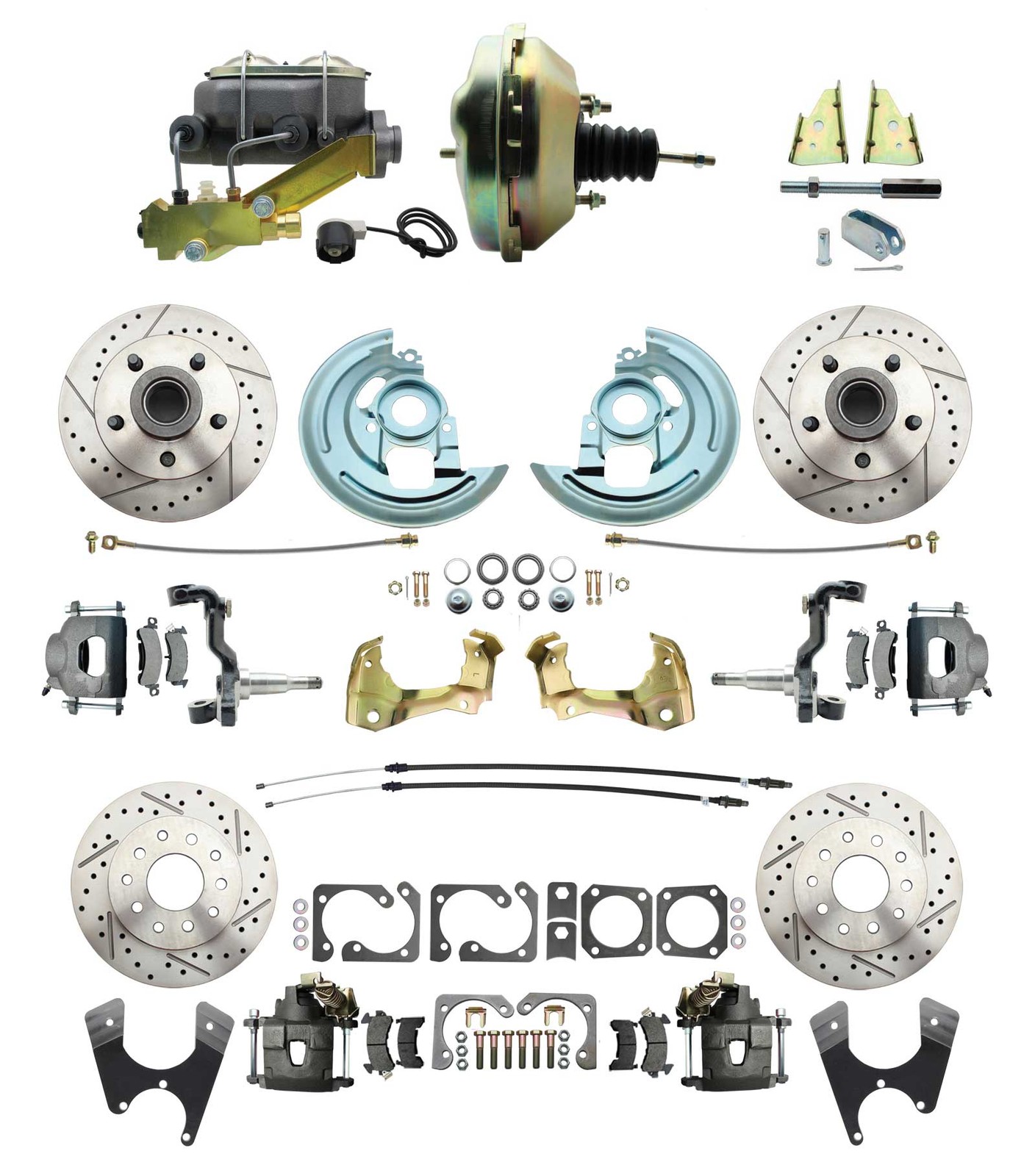 1967-72 Chevelle High Performance Power Front & Rear Disc Brake Conversion Kit