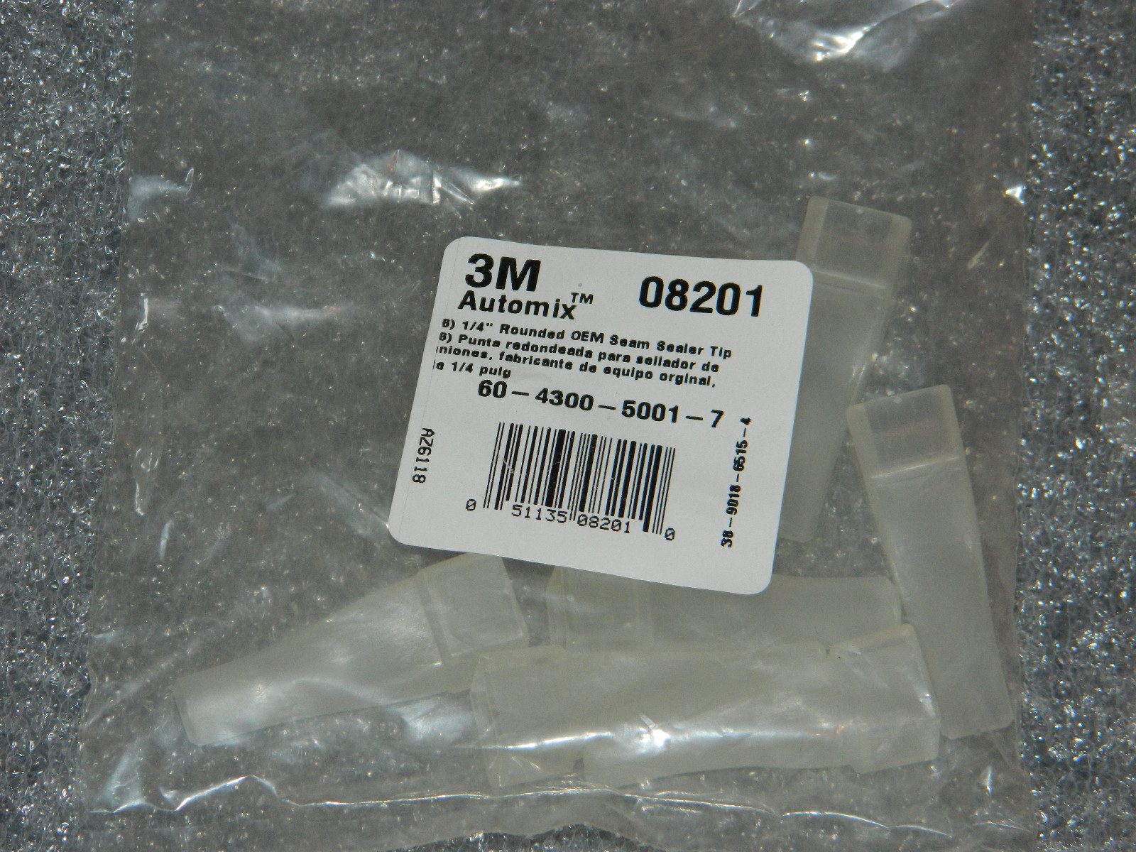 (6) BRAND NEW 3M AUTOMIX 08201 – 1/4″ ROUNDED OEM SEAM SEALER MIXING TIPS