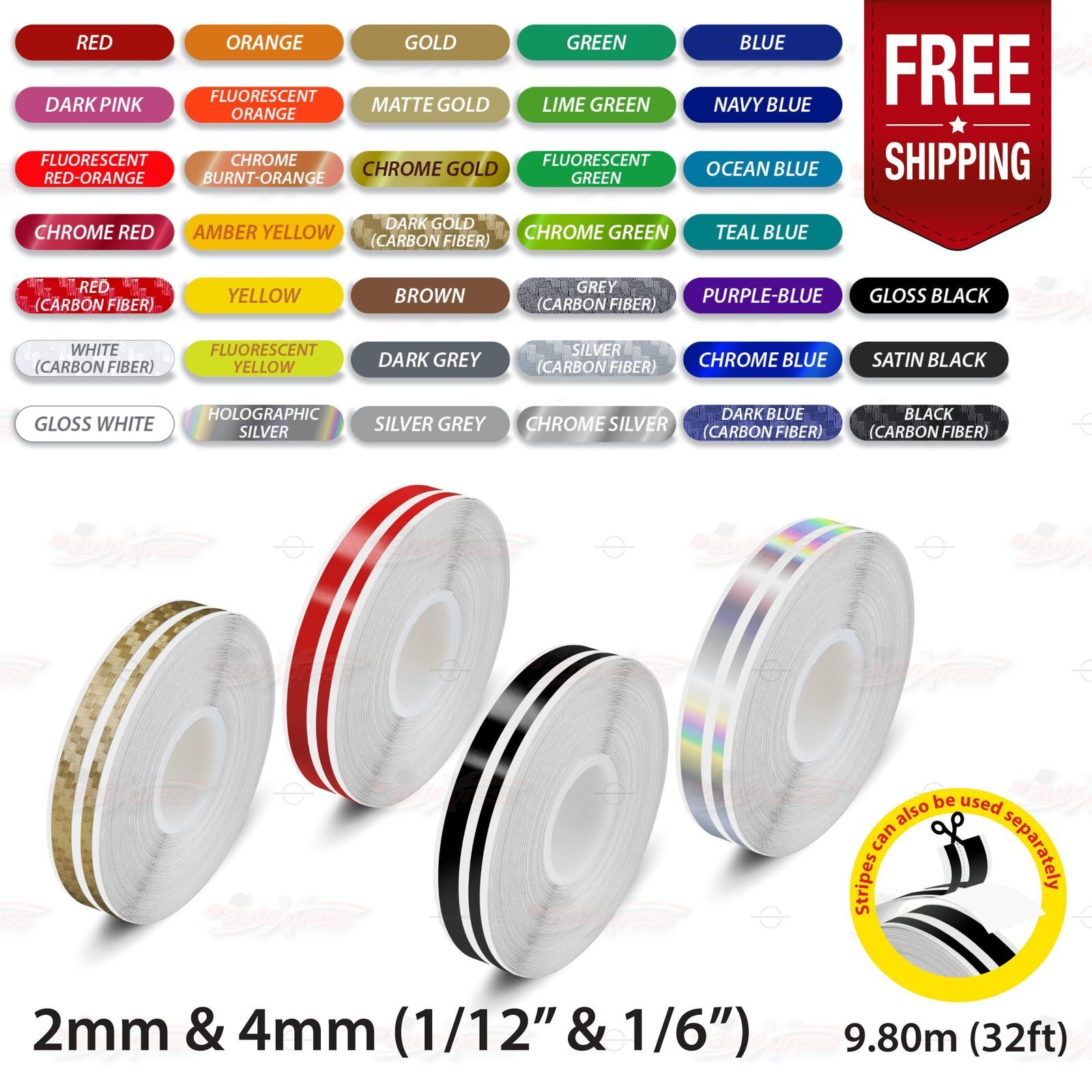 Roll PIN STRIPE PinStriping Trim Self Adhesive Line TAPE Car Decal Vinyl Sticker