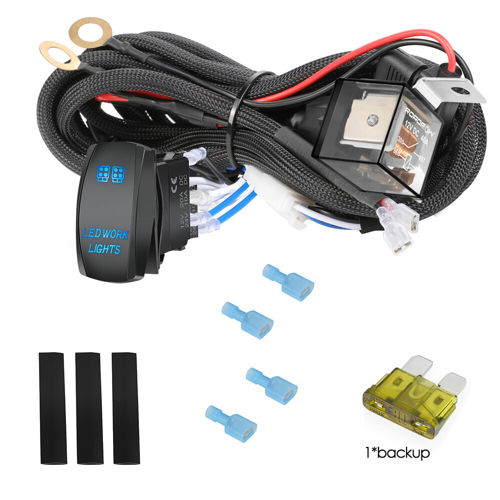 For Polaris RZR Ranger XP1000 Rocker Switch Wiring Harness Kit LED Light Bar