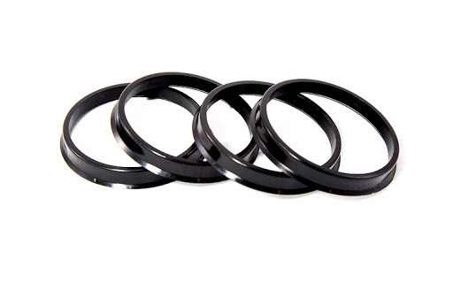 (Set of 4) 72.62mm – 66.56mm (66.6) Black Hub Centric Rings