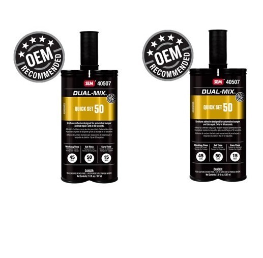 SEM 40507 Dual-Mix Quick Set 50 Plastic Repair & Bonding 7 oz. (2 Pack)