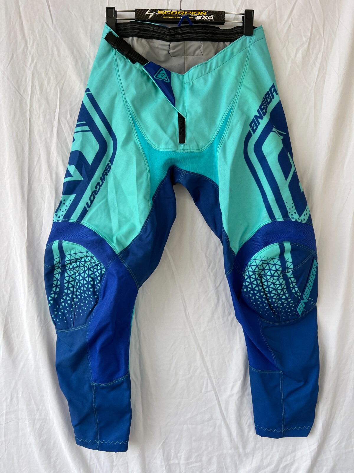 Answer Racing ANSR Mens Syncron Motocross Off Road Pants Blue/Aqua 32 CLOSEOUT