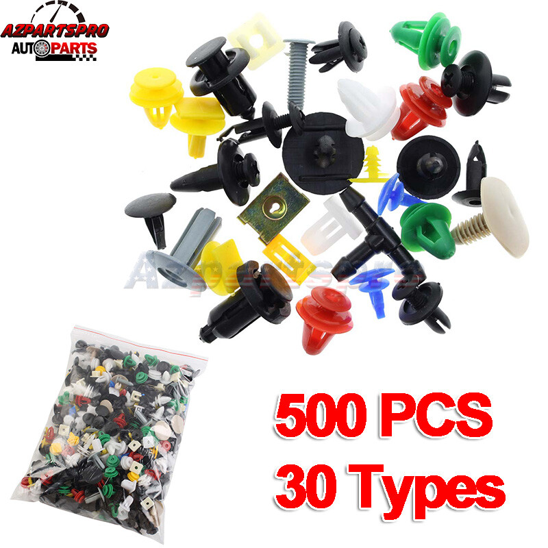 500 x Auto Car Mixed Fastener Clip Bumper Fender Trim Plastic Rivet Door Panel.M