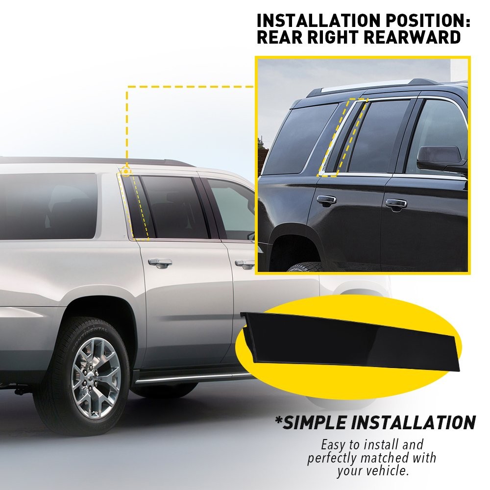Rear Door Applique Passenger Right For Escalade Suburban Yukon 22837465,84263148